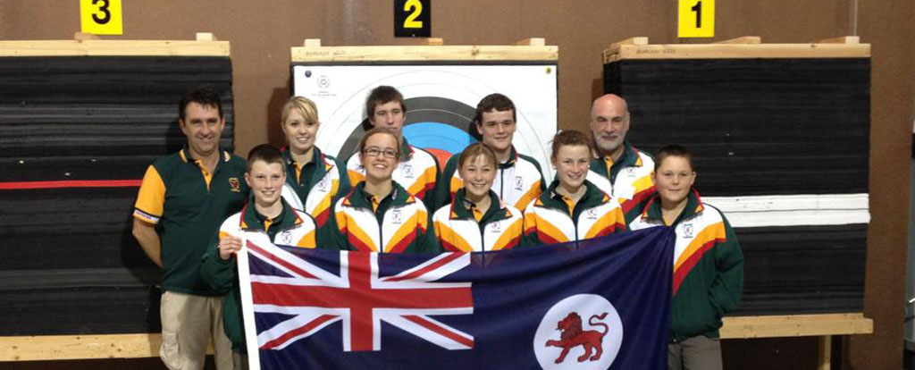 State team members in Brisbane at the opening ceremony for 2013 National Youth Championships! Go Tas!!